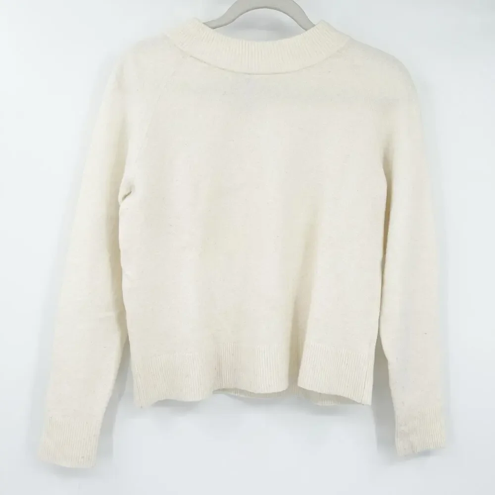Athleta Womens Hawthorn Extra Fine Merino Wool Blend Crewneck Sweater XS Dove